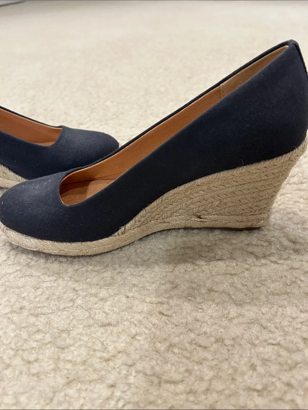 J. Crew Navy Blue Espadrille Wedge Pumps for Women